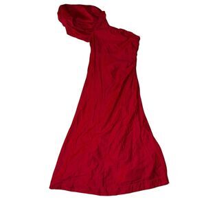 Elegant One Shoulder Red Dress